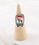 WESTERN COWBOY KILLER CONCHO RING