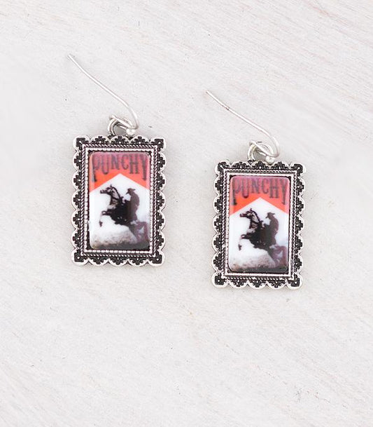 WESTERN PUNCHY COWBOY HOOK EARRINGS