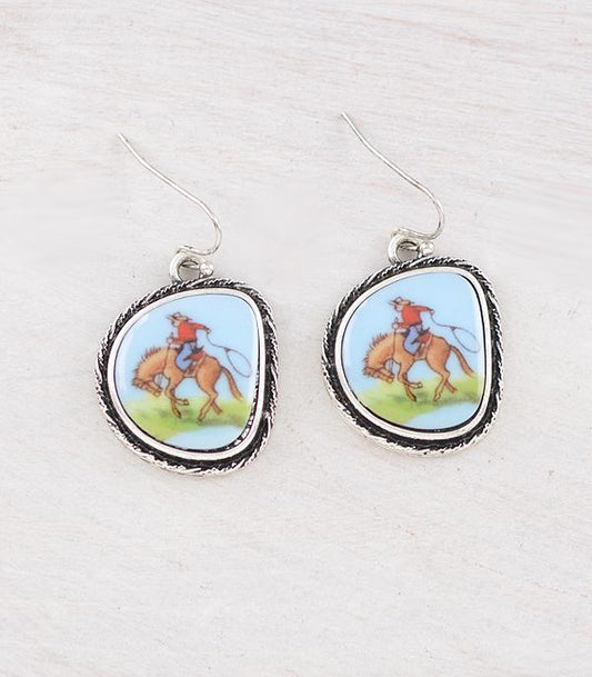 VINTAGE COWGIRL HOOK EARRINGS