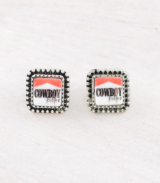 WESTERN COWBOY KILLER STUD EARRINGS
