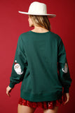 SANTA CLAUSE SEQUIN FRENCH TERRY SWEATER