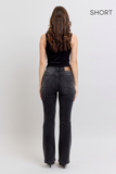 JUDY BLUE HIGH WAIST TUMMY CONTROL BOOTCUT BLACK JEANS - SHORT