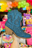 VERY G WOMEN'S SHOW OFF FASHION BOOTIES ROUND TOE - DENIM