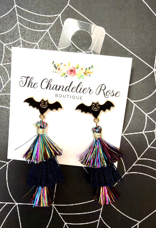 Bat Fringe Earrings