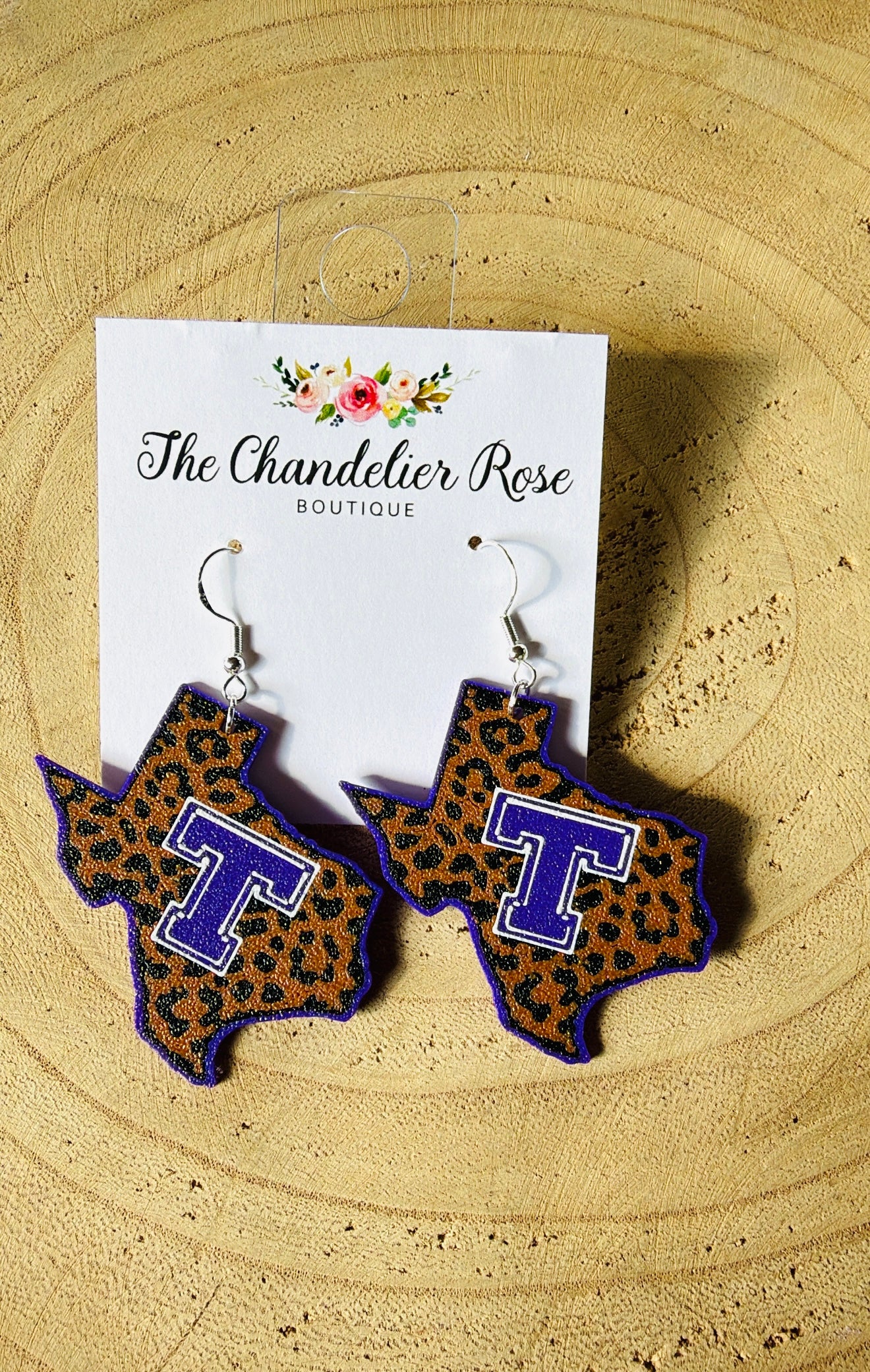 Tarleton Texas Leopard Earrings