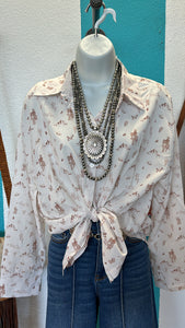 THE KATHRYN WESTERN BUTTON UP BLOUSE