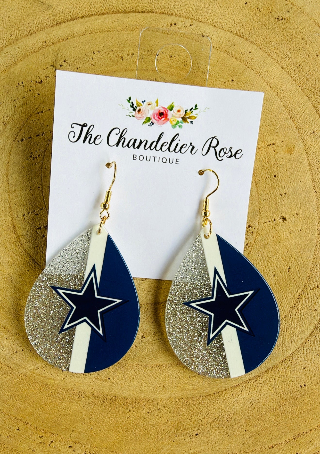 SPLIT DOWN COWBOYS EARRINGS