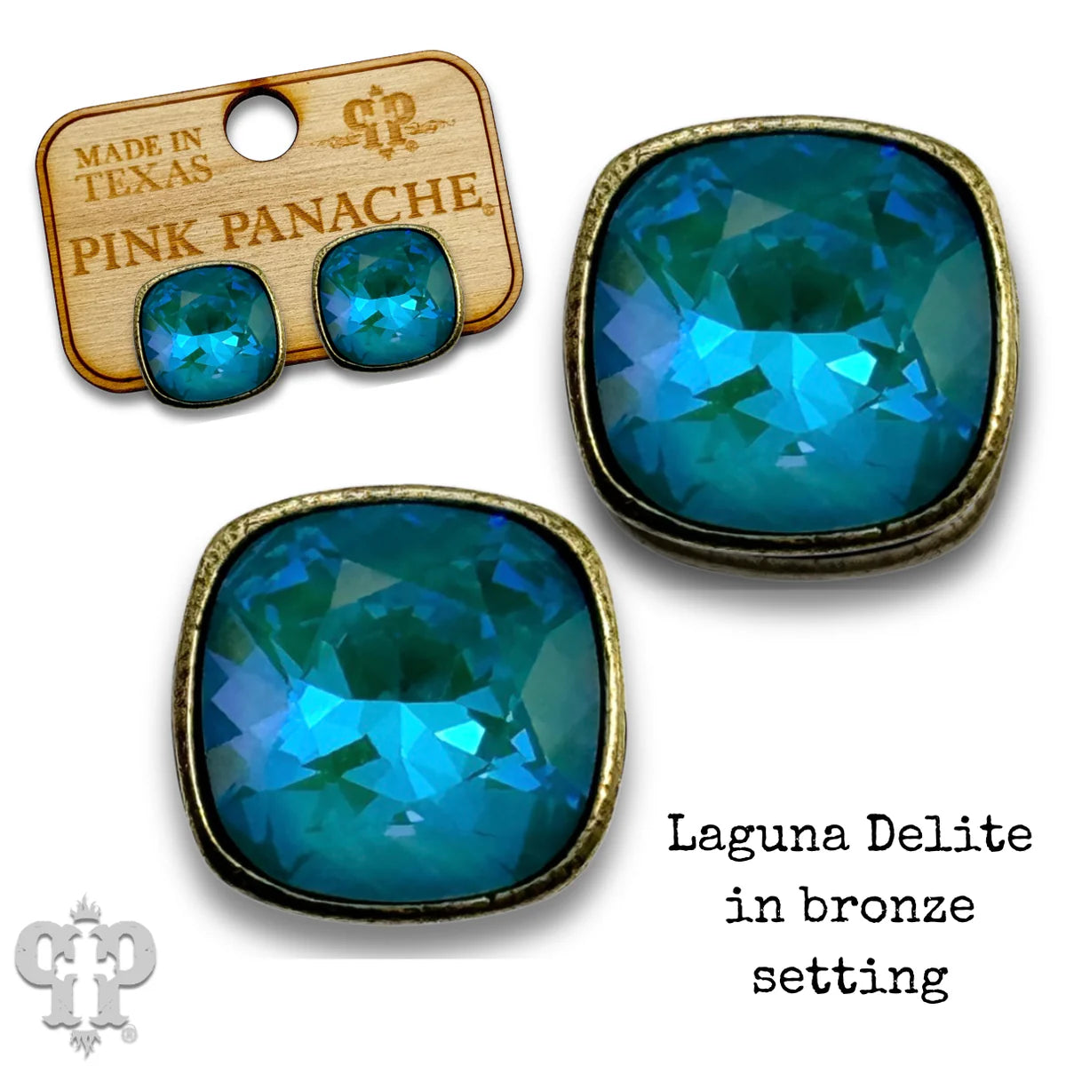 PINK PANACHE 10MM BRONZE LAGUNA DELITE STUD - E509BLD