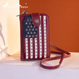 Montana West American Pride Phone Case Crossbody Wallet - Red