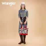 Wrangler Cow Print Tote - RED