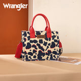 Wrangler Cow Print Concealed Carry Tote/Crossbody - Red