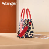 Wrangler Cow Print Concealed Carry Tote/Crossbody - Red