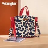 Wrangler Cow Print Concealed Carry Tote/Crossbody - Red