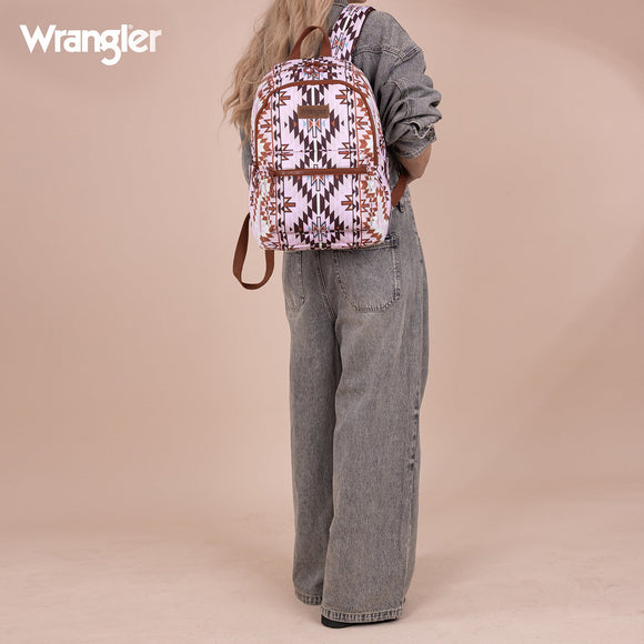 Wrangler Aztec Print Backpack - Light Brown