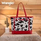Wrangler Cow Print Tote - RED