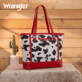 Wrangler Cow Print Tote - RED