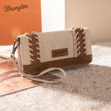Wrangler Southwestern Print Wallet/Wristlet/Crossbody - Tan