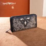 Trinity Ranch Hair-On Cowhide RFID Protected Collection Wallet - Black