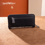 Trinity Ranch Hair-On Cowhide RFID Protected Collection Wallet - Black