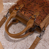 Trinity Ranch Floral Tooled Collection Mini Tote/Crossbody - Light Brown