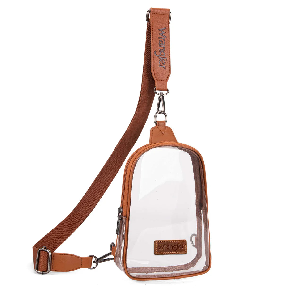 WRANGLER CLEAR SLING BAG - BROWN