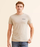 ARIAT MENS SANDSTONE SHIELD SHORT SLEEVE TSHIRT - BRINDLE HEATHER