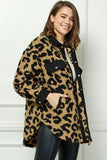 LEOPARD PRINT SHERPA CONTRAST SHACKET