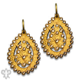 PINK PANACHE GOLD CRACKLE WOOD SMALL SANTE FE EARRINGS - E459GLC