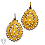 PINK PANACHE PEARL CRACKLE WOOD SMALL SANTE FE EARRINGS - E459GP