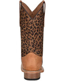 CIRCLE G BY CORRAL BOOTS GIRLS' LEOPARD PRINT SQUARE TOE WESTERN BOOTS - J7104
