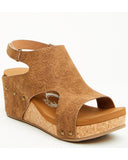 VERY G WOMEN'S WALLY TOOLED SANDAL - TAN