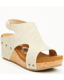 VERY G WOMEN'S WALLY TOOLED SANDAL - CREAM