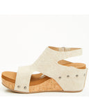 VERY G WOMEN'S WALLY TOOLED SANDAL - CREAM