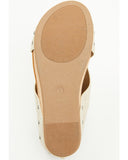 VERY G WOMEN'S WALLY TOOLED SANDAL - CREAM