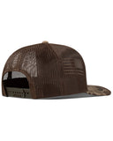 ARIAT MENS CAP R112 SNAPBACK CAMO AMERICAN FLAG BROWN