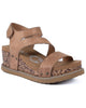 VERY G WOMEN'S VERDE TRAIL WEDGE SANDALS - NUDE