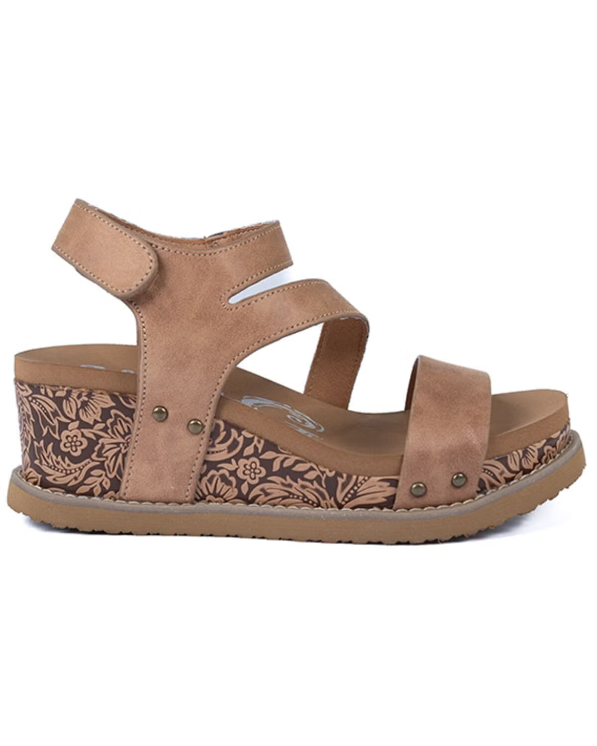 VERY G WOMEN'S VERDE TRAIL WEDGE SANDALS - NUDE