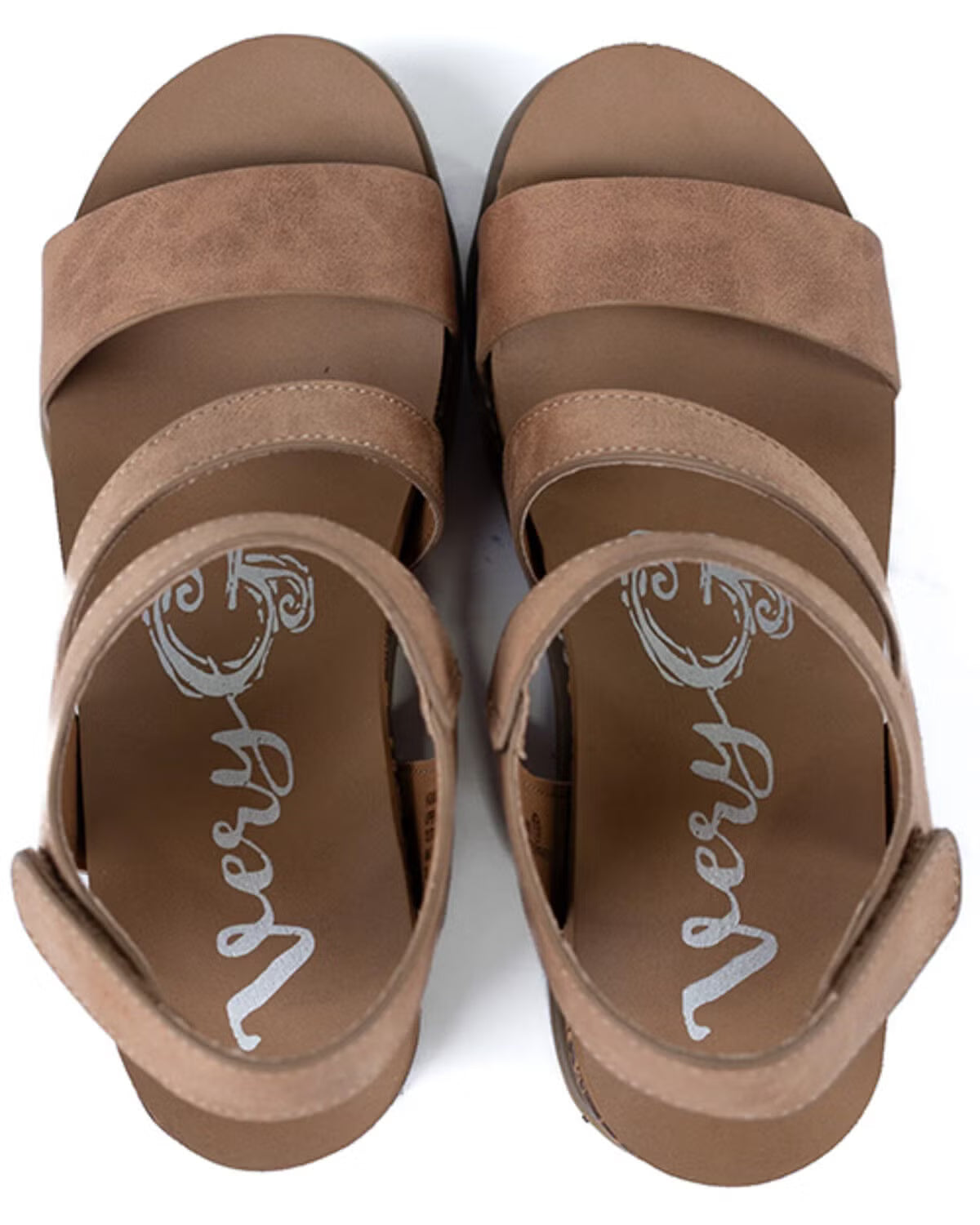 VERY G WOMEN'S VERDE TRAIL WEDGE SANDALS - NUDE