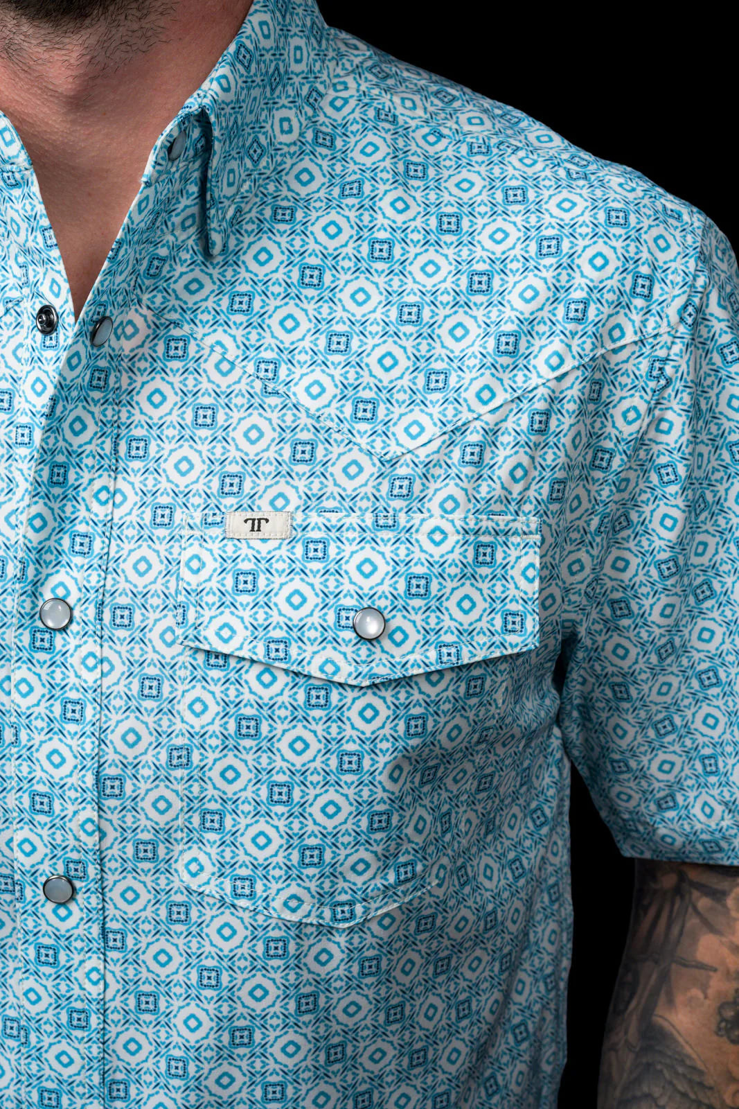 FERRELL MEN'S THE CAL - SHORT SLEEVE PEARL SNAP SHIRT