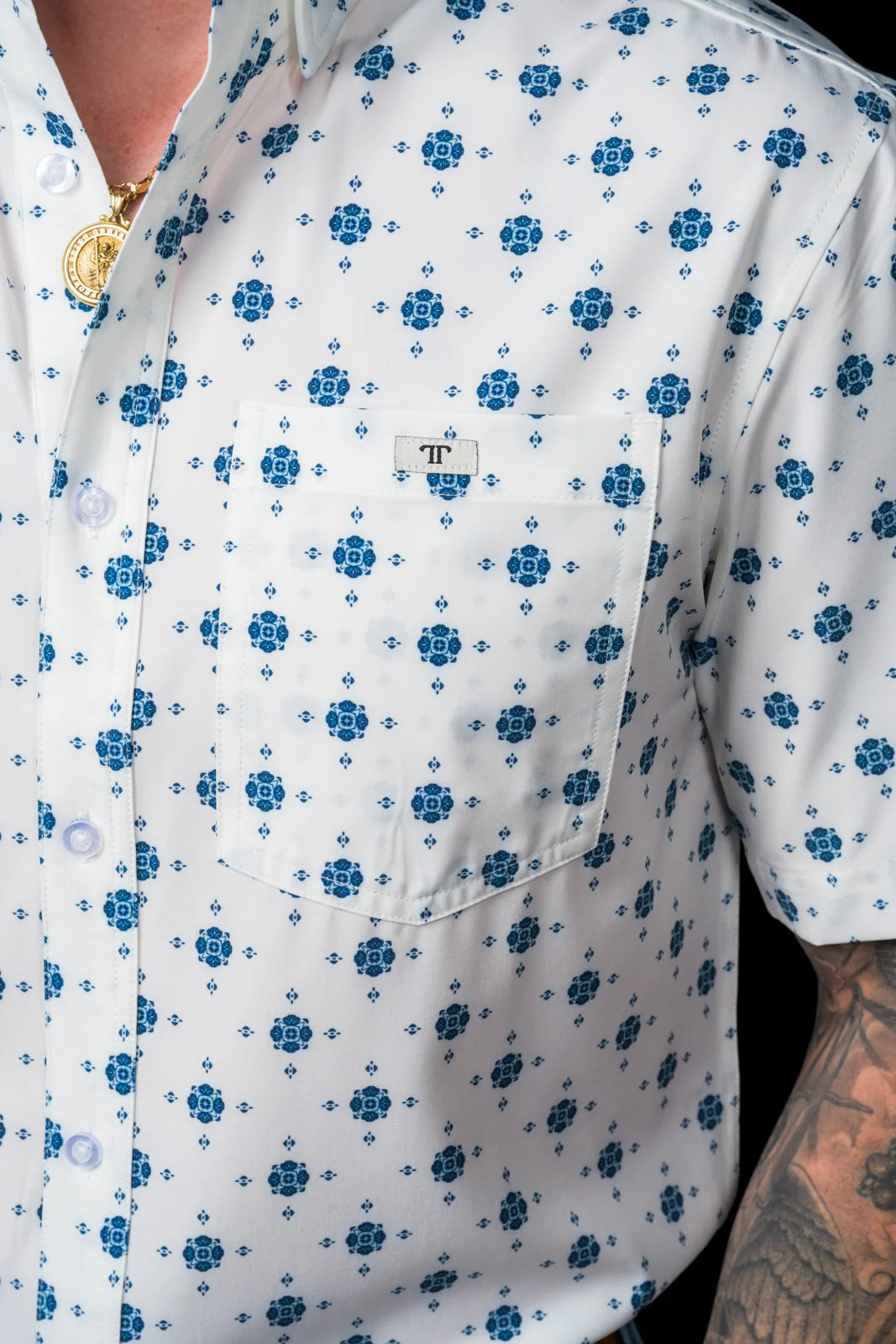 FERRELL MEN'S THE BEAU - SHORT SLEEVE BUTTON UP SHIRT