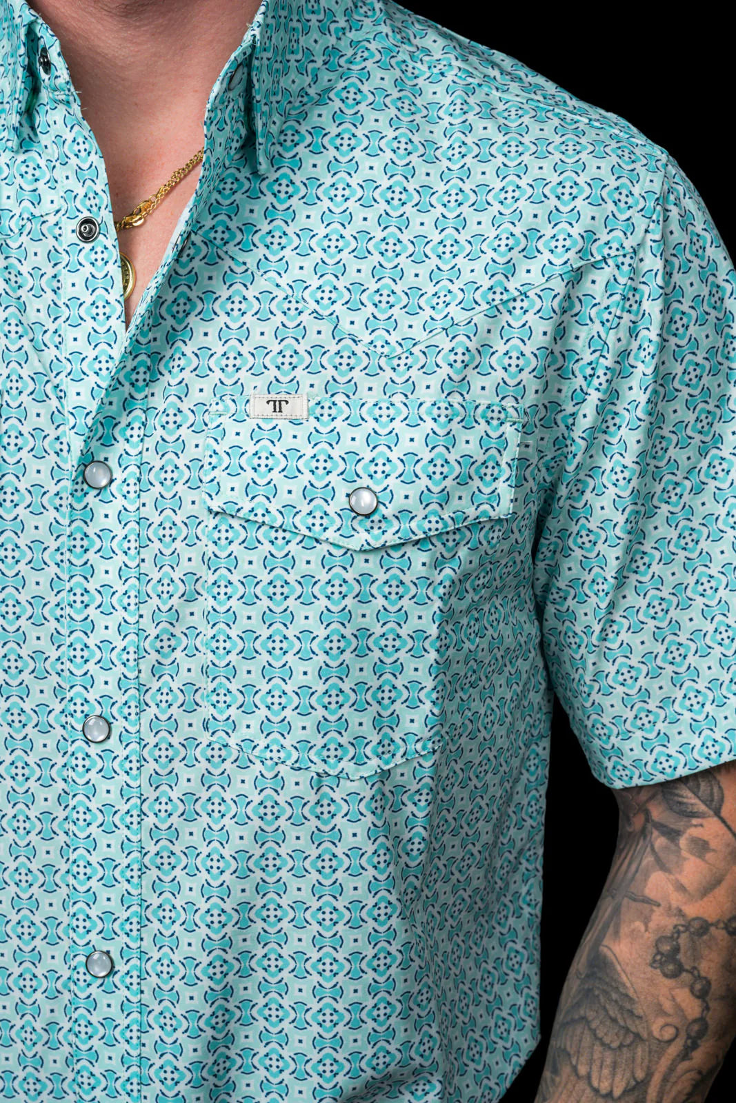 FERRELL MEN'S THE PIERCE - SHORT SLEEVE PEARL SNAP SHIRT