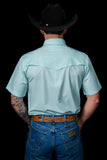 FERRELL MEN'S THE CARSON - MINT SHORT SLEEVE PEARL SNAP SHIRT