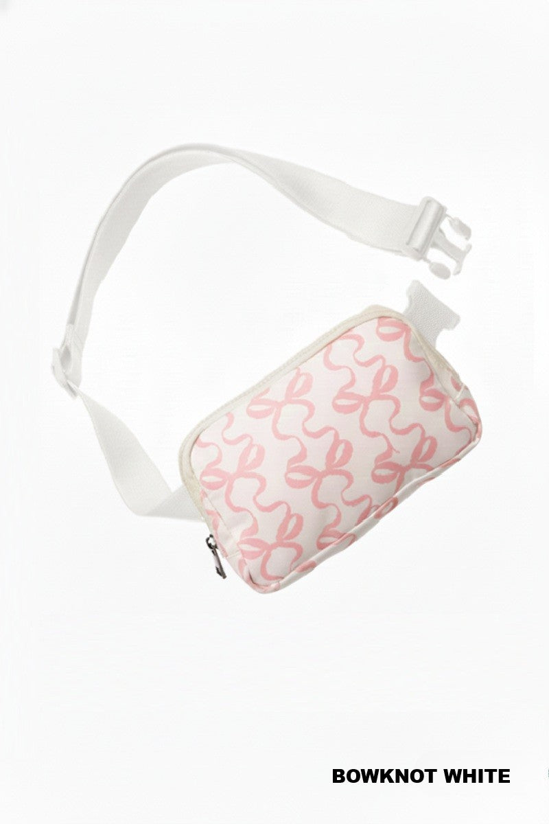 EVERYWHERE CROSS BODY FANNY PACK BELT BAG - BOWKNOT WHITE
