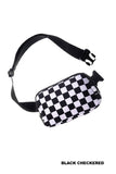 EVERYWHERE CROSS BODY FANNY PACK BELT BAG - BLACK CHECKERED