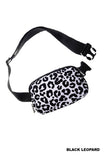 EVERYWHERE CROSS BODY FANNY PACK BELT BAG - BLACK LEOPARD