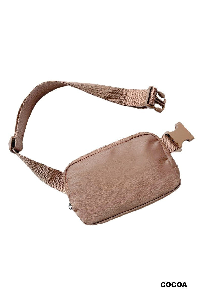 EVERYWHERE CROSS BODY FANNY PACK BELT BAG - COCOA