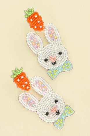 EASTER BOW TIE RABBIT MEAD MIX EARRINGS