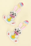 EASTER EGG HUNT RABBIT BEAD MIX DROP EARRINGS