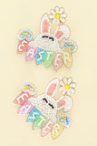EASTER RABBIT GARLAND BEAD MIX DROP EARRINGS
