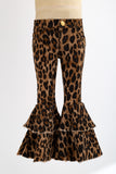 CHEETAH DENIM FLARES